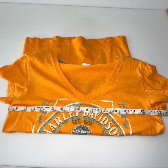 Harley Davidson Women’s Orange Rattlesnake Mountain T Shirt Size S - Picture 6 of 7